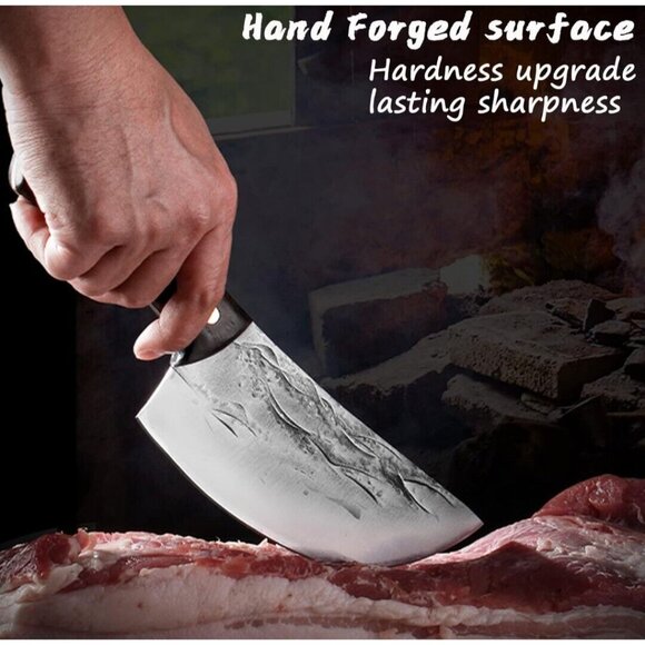 BLADESMITH Butching Boning Cleaver Knife 7''-Inch Blade Carbon Stainless Steel - Picture 3 of 6